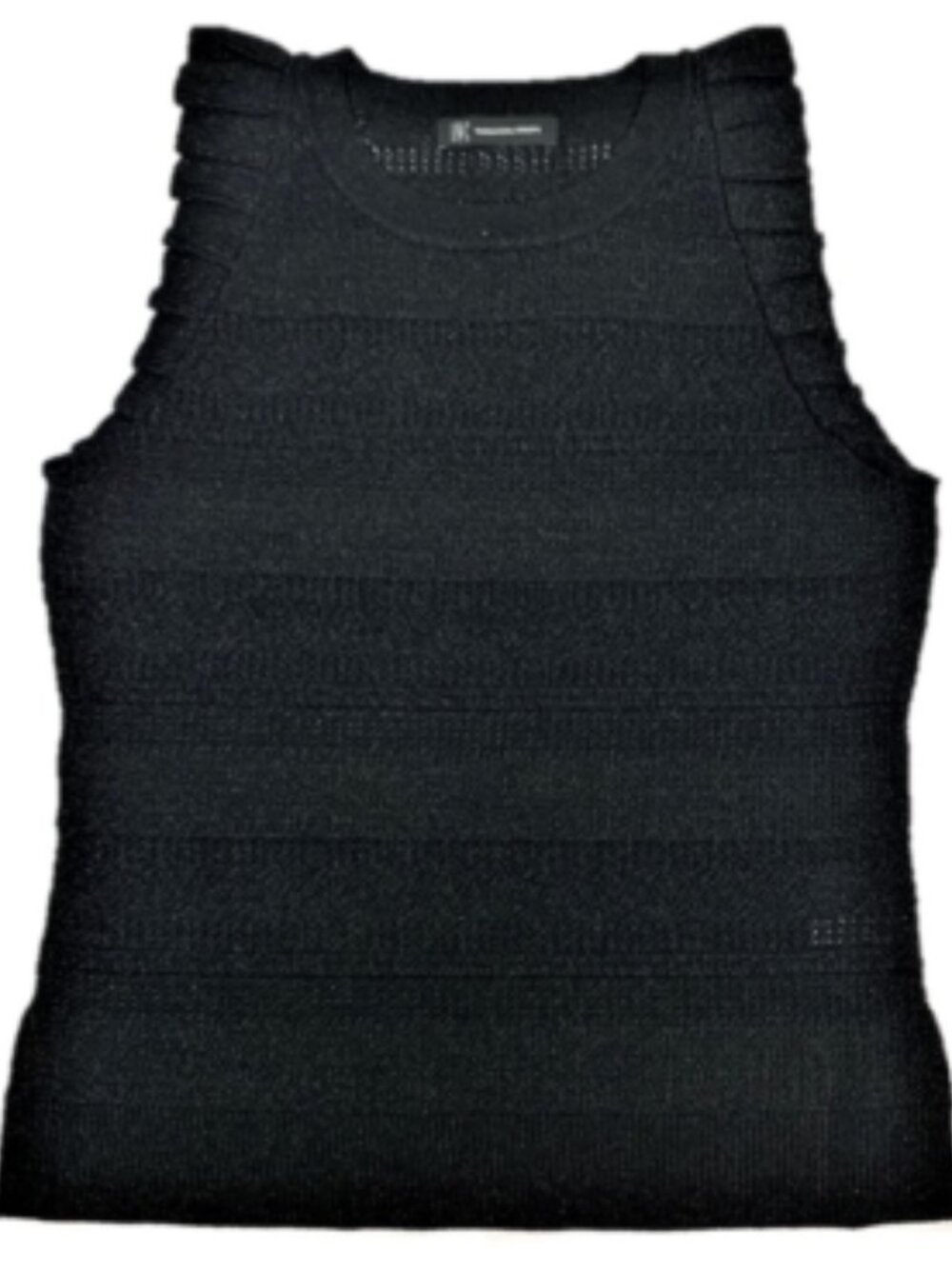 INC Womens Black Sleeveless Jewel Neck Sweater - Size XL